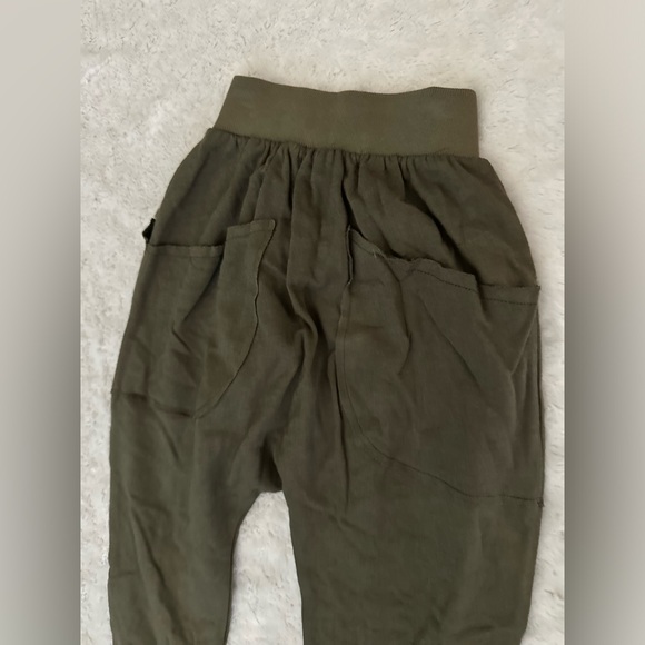 NWOT- LENNON & WOLFE Youth Olive Green Harem Sweatpants - Picture 7 of 10